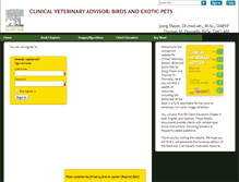 Tablet Screenshot of clinvetadvisorexotics.com